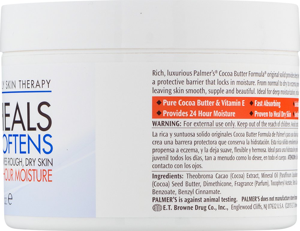 Palmer's Cocoa Butter Formula Solid Skin Therapy – Nightly Self-Care Balm for Mindful Bedtime Rituals and 48-Hour Hydration