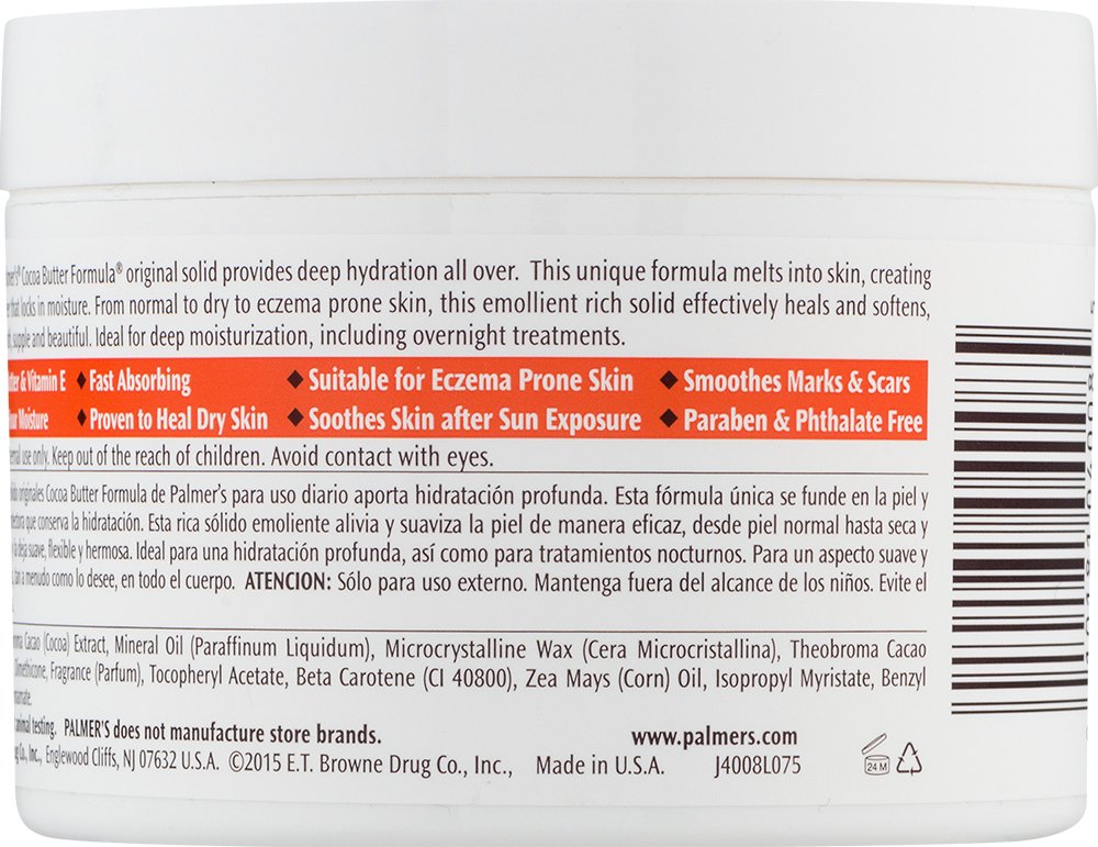 Palmer's Cocoa Butter Formula Solid Skin Therapy – Nightly Self-Care Balm for Mindful Bedtime Rituals and 48-Hour Hydration