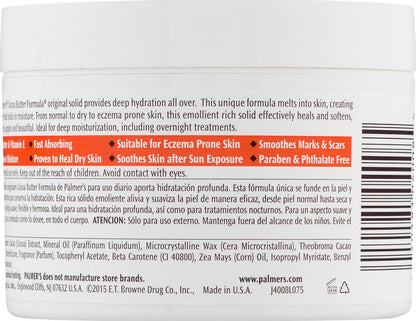 Palmer's Cocoa Butter Formula Solid Skin Therapy – Nightly Self-Care Balm for Mindful Bedtime Rituals and 48-Hour Hydration