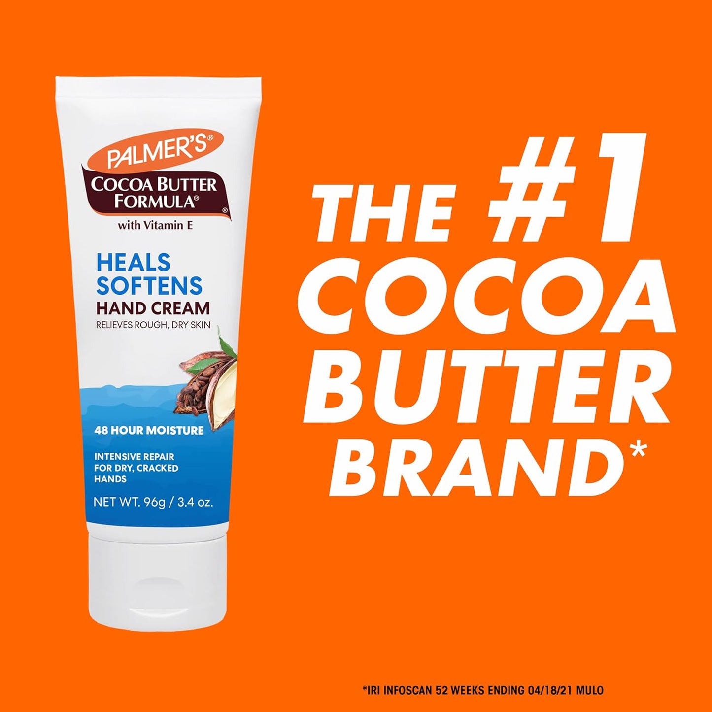 Palmer's Cocoa Butter Hand Cream – Nightly Self-Care Ritual for Dry, Cracked Hands, Travel Size 3.4 oz
