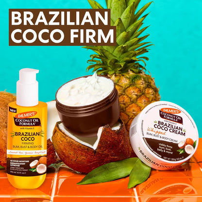 Palmer's Coconut Oil Formula Brazilian Coco Firming Body Oil – Mother's Day Self-Care Gift for Mom, Spa-Like Body Firming Ritual