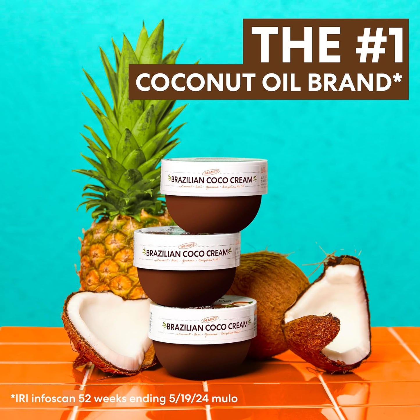 Palmer's Coconut Oil Formula Whipped Body Cream for Clean Beauty Bathroom and Effortless One-Step Firming