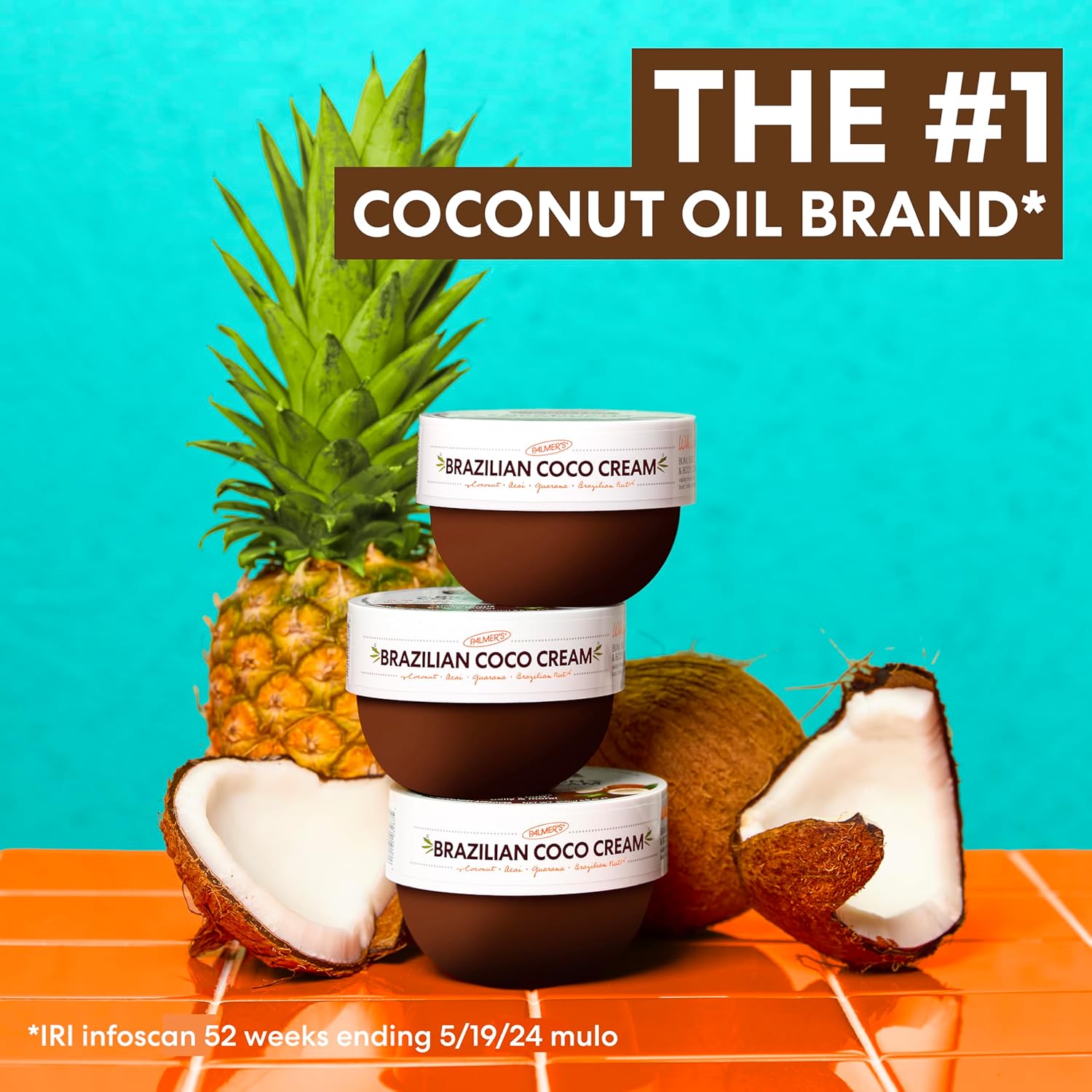 Palmer's Coconut Oil Formula Whipped Body Cream for Clean Beauty Bathroom and Effortless One-Step Firming