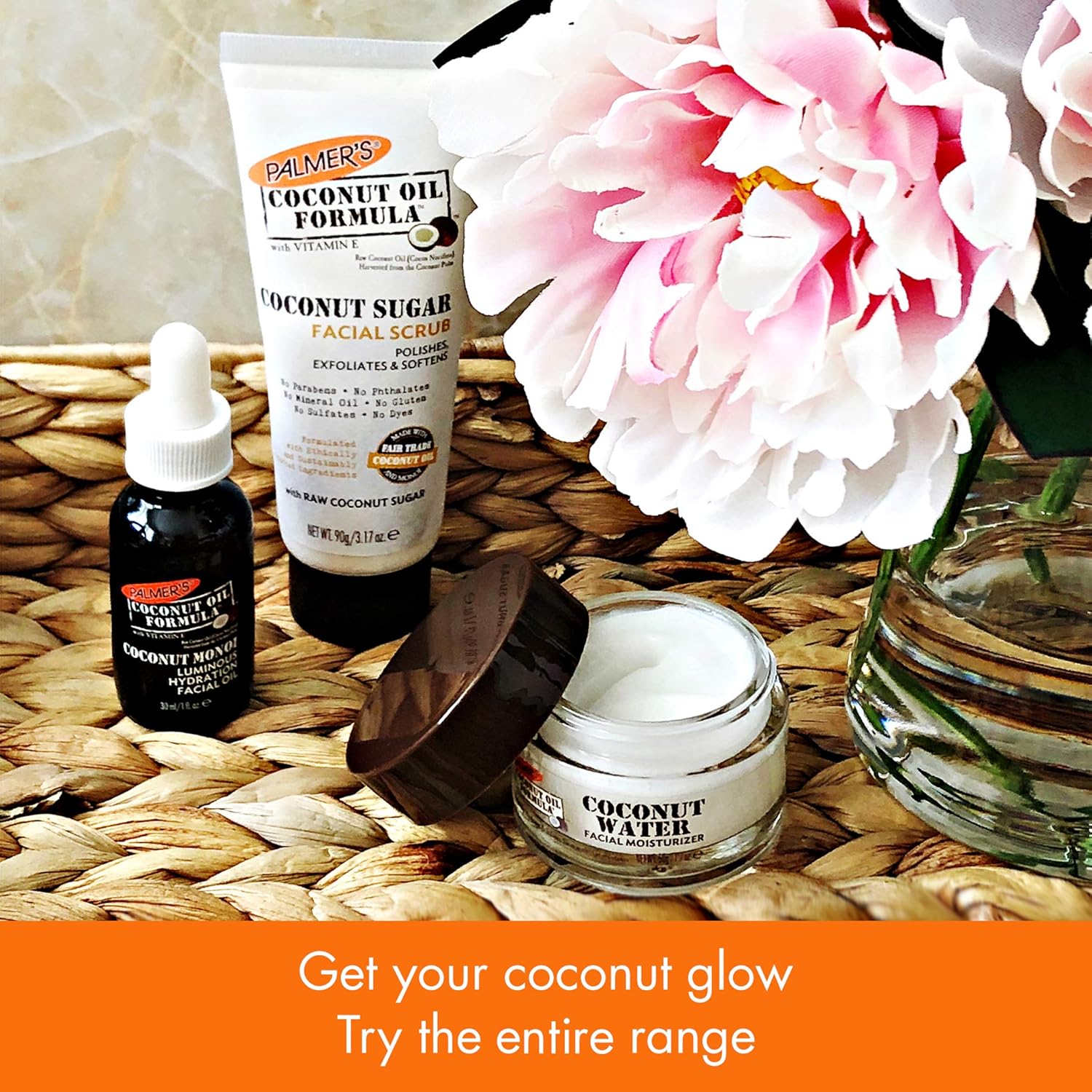 Palmer's Coconut Sugar Facial Scrub Exfoliator – Mindful Evening Skincare Ritual for Sensitive Skin, Calming Vanilla Scent for Self-Care Nights