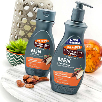 Palmer's Men's 3-in-1 Face & Body Lotion – Thoughtful Birthday Gift for Him, 24-Hour Cocoa Butter Hydration