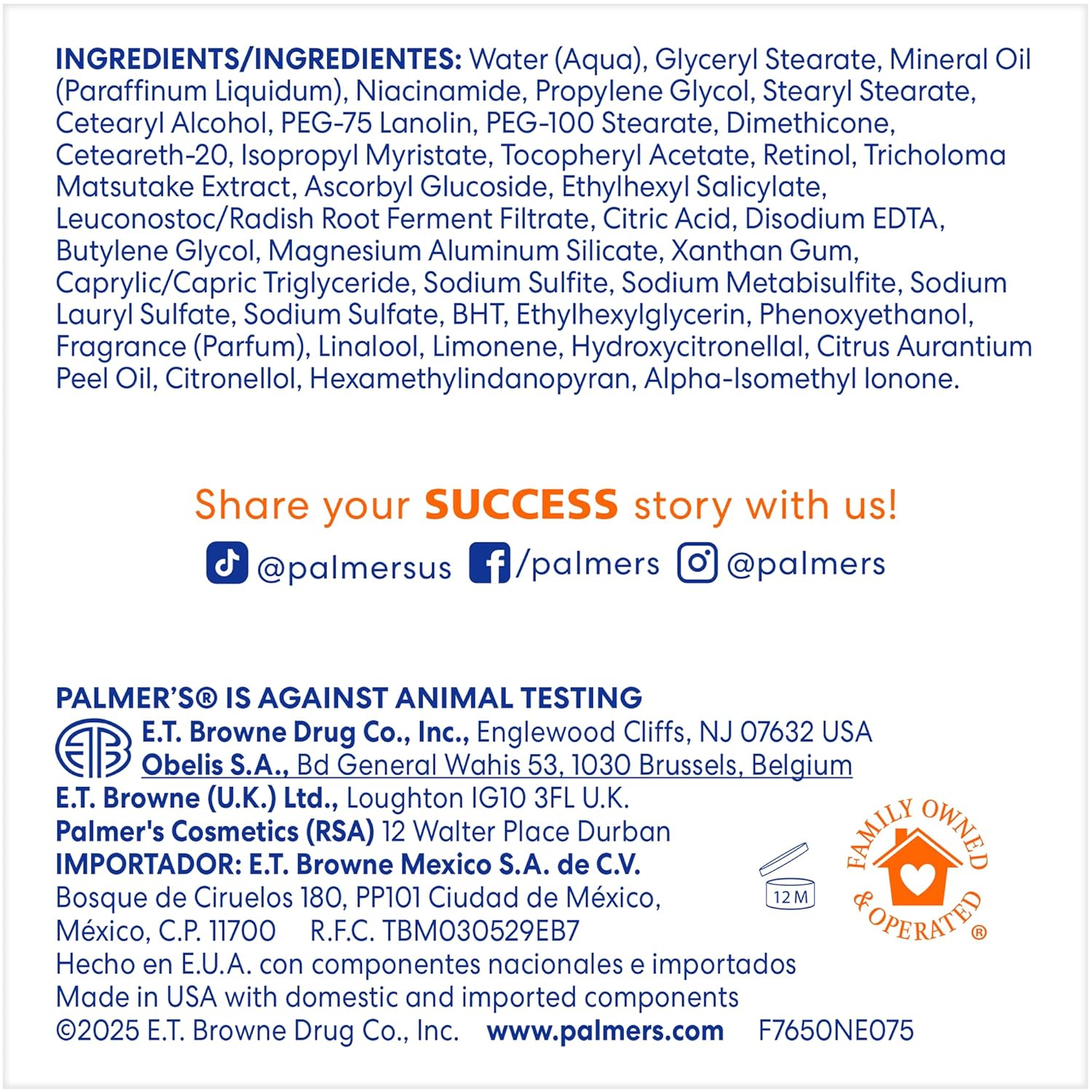 Palmer's Skin Success Anti-Dark Spot Fade Cream – Elevated Brightening Treatment for a Spa-Like Vanity, Dry Skin