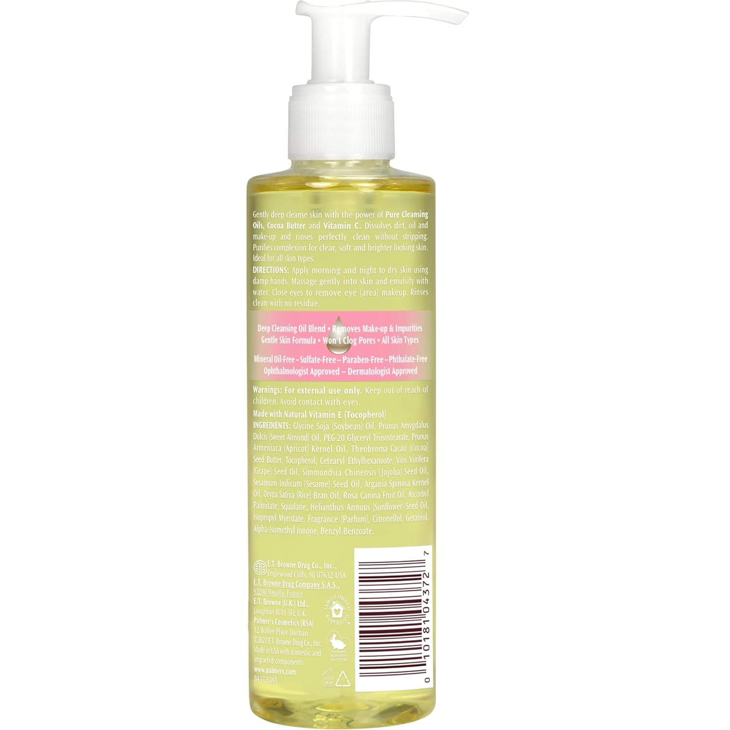 Palmer's Skin Therapy Cleansing Oil – Premium Rosehip + Vitamin C Treatment, 6.5 Ounce
