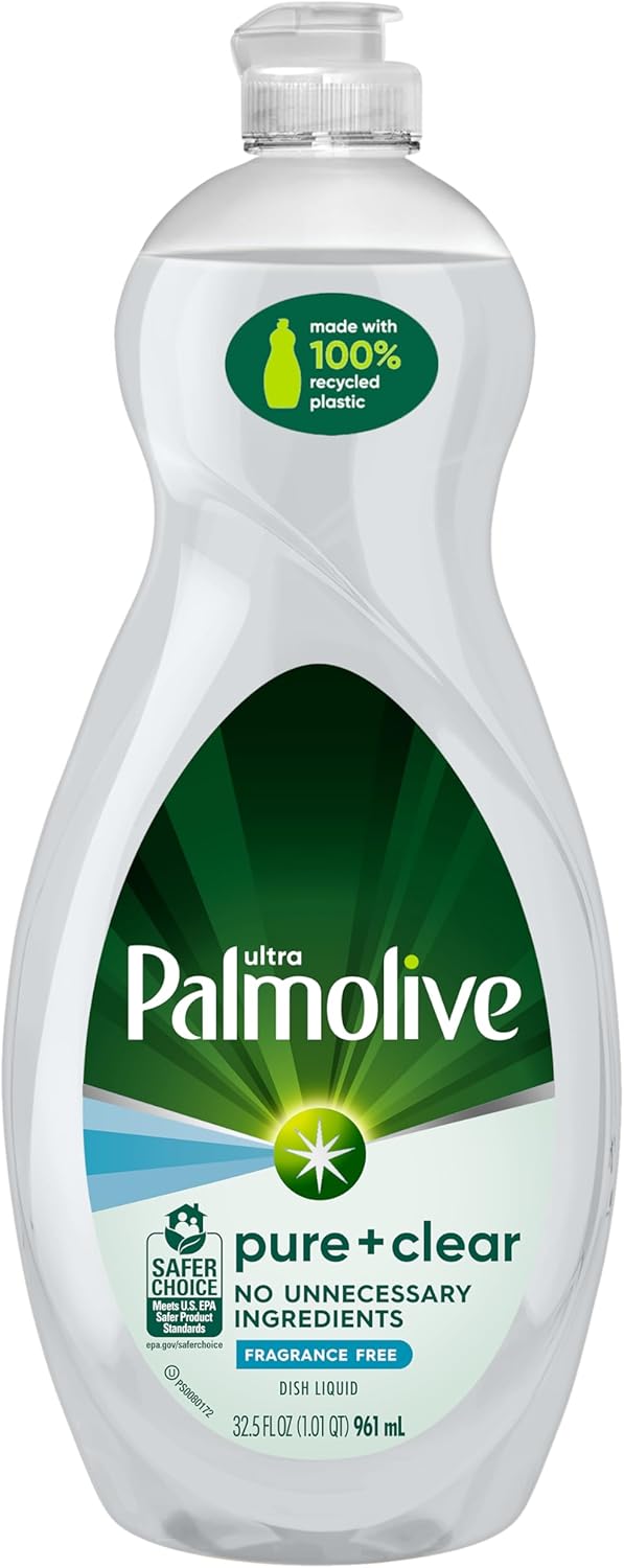 Palmolive Ultra Pure + Clear Dish Soap – Concentrated Cleaner for Cars, Driveways, and Patio Grills