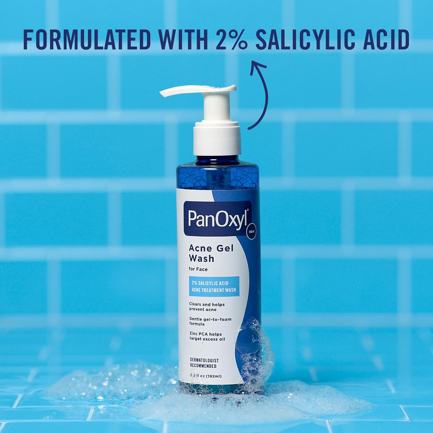 PanOxyl Acne Gel Wash 2% Salicylic Acid – Streamlined 6.5oz Bottle for a Clutter-Free Vanity