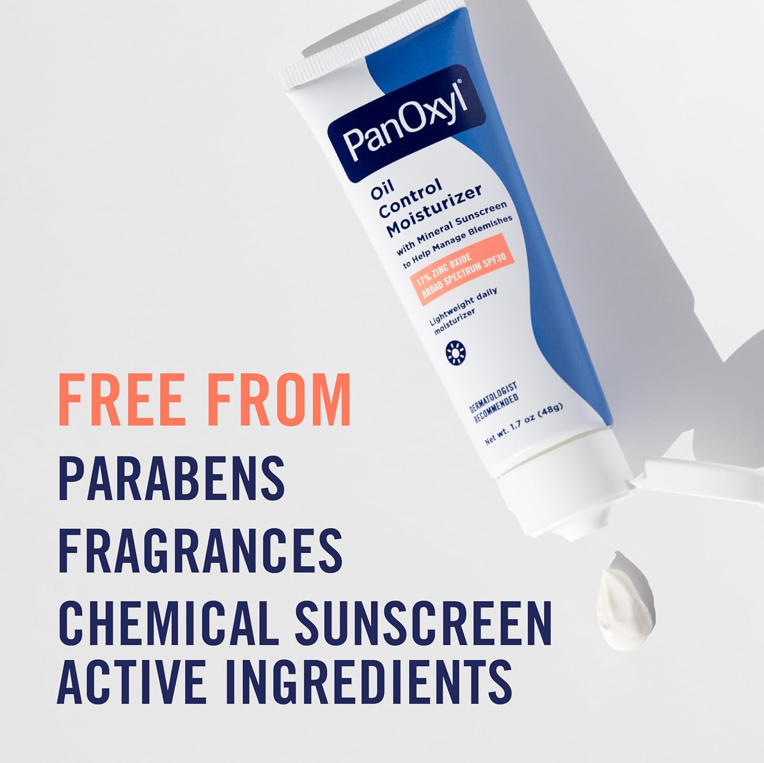 PanOxyl AM Oil Control Moisturizer – Daily Mindful Skincare Ritual for Acne-Prone Skin, SPF 30 Mineral Sunscreen