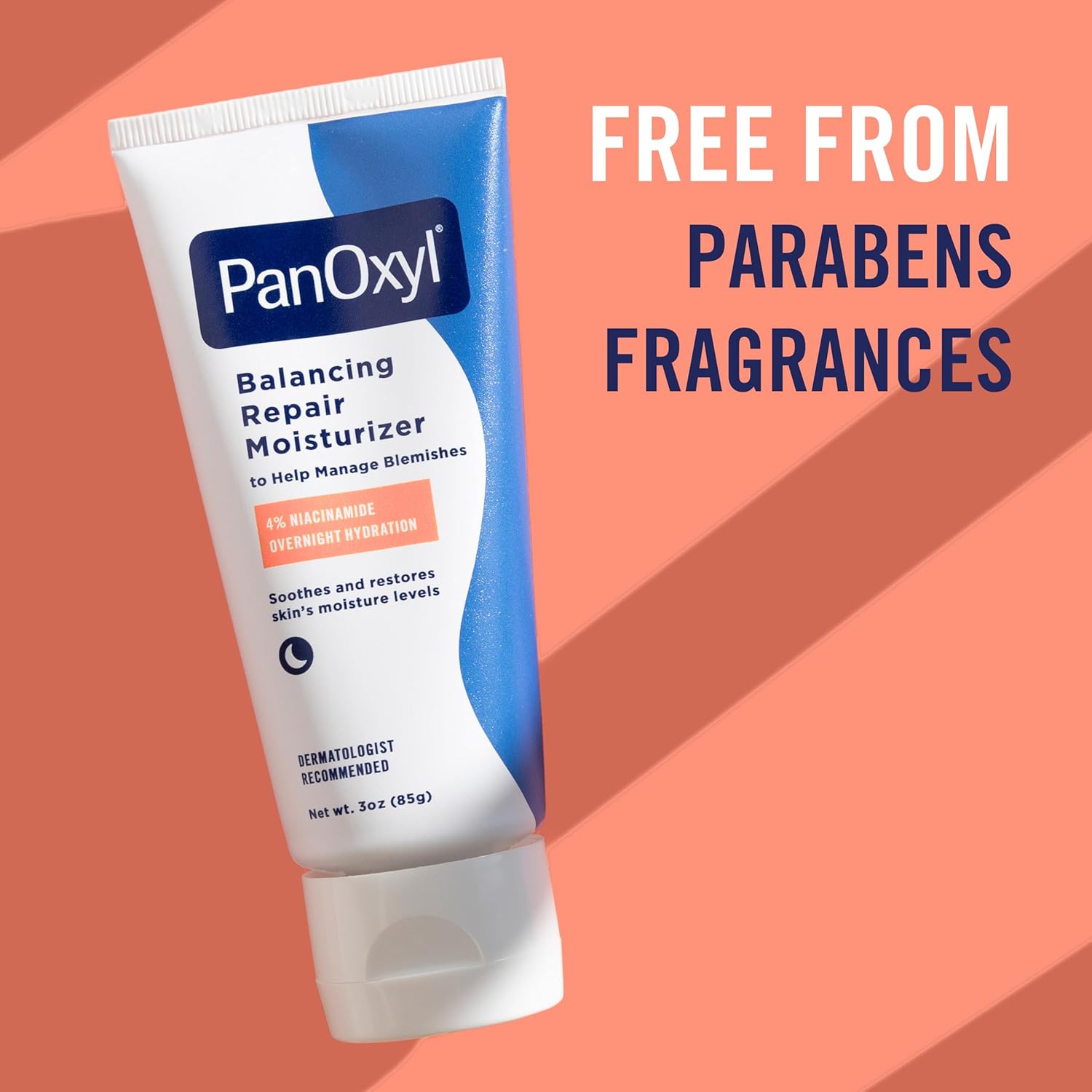 PanOxyl PM Balancing Repair Moisturizer with Niacinamide and Ceramides – Nightly Self-Care Hydrator for Acne-Prone Skin