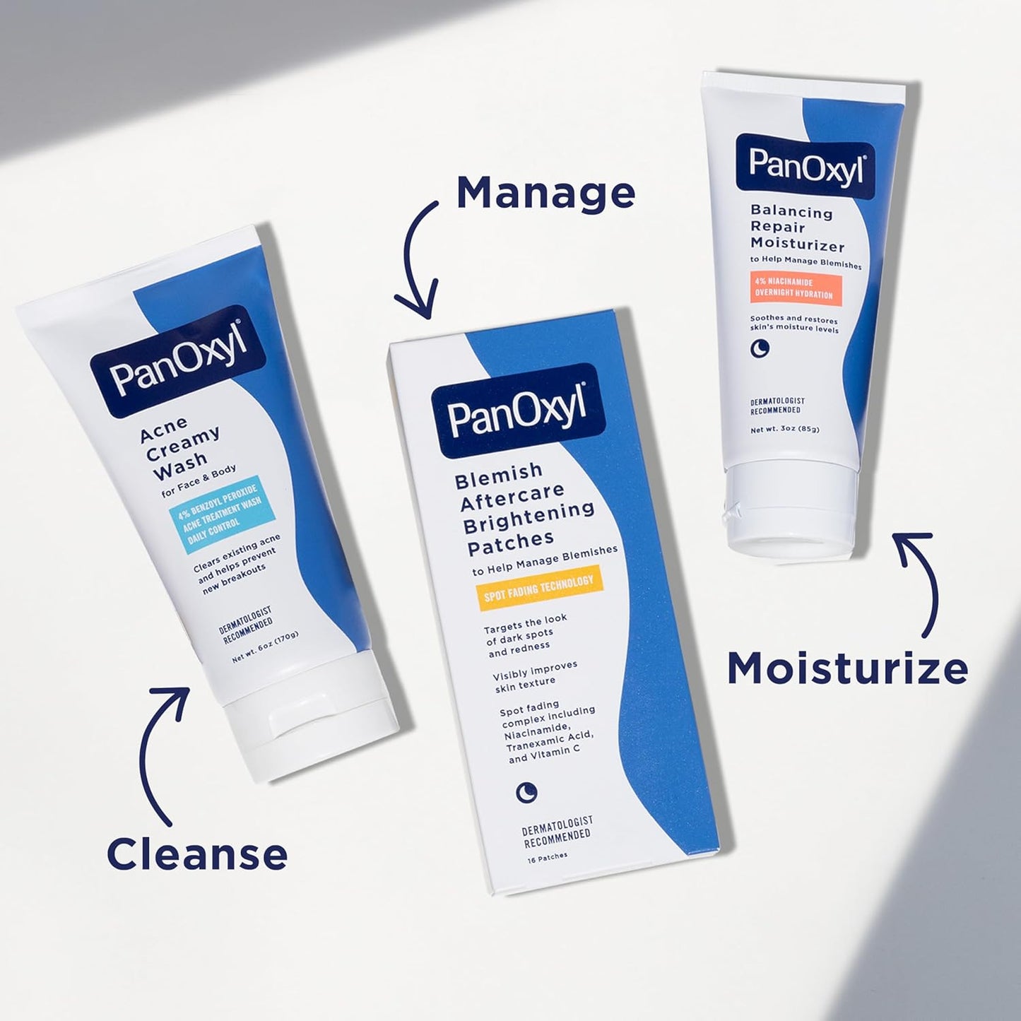 PanOxyl PM Balancing Repair Moisturizer with Niacinamide and Ceramides – Nightly Self-Care Hydrator for Acne-Prone Skin