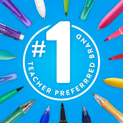 Paper Mate Flair Felt Tip Pens – Home Office Highlighters for Color-Coding Notes, Medium Point 0.7mm Blue, 12 Count