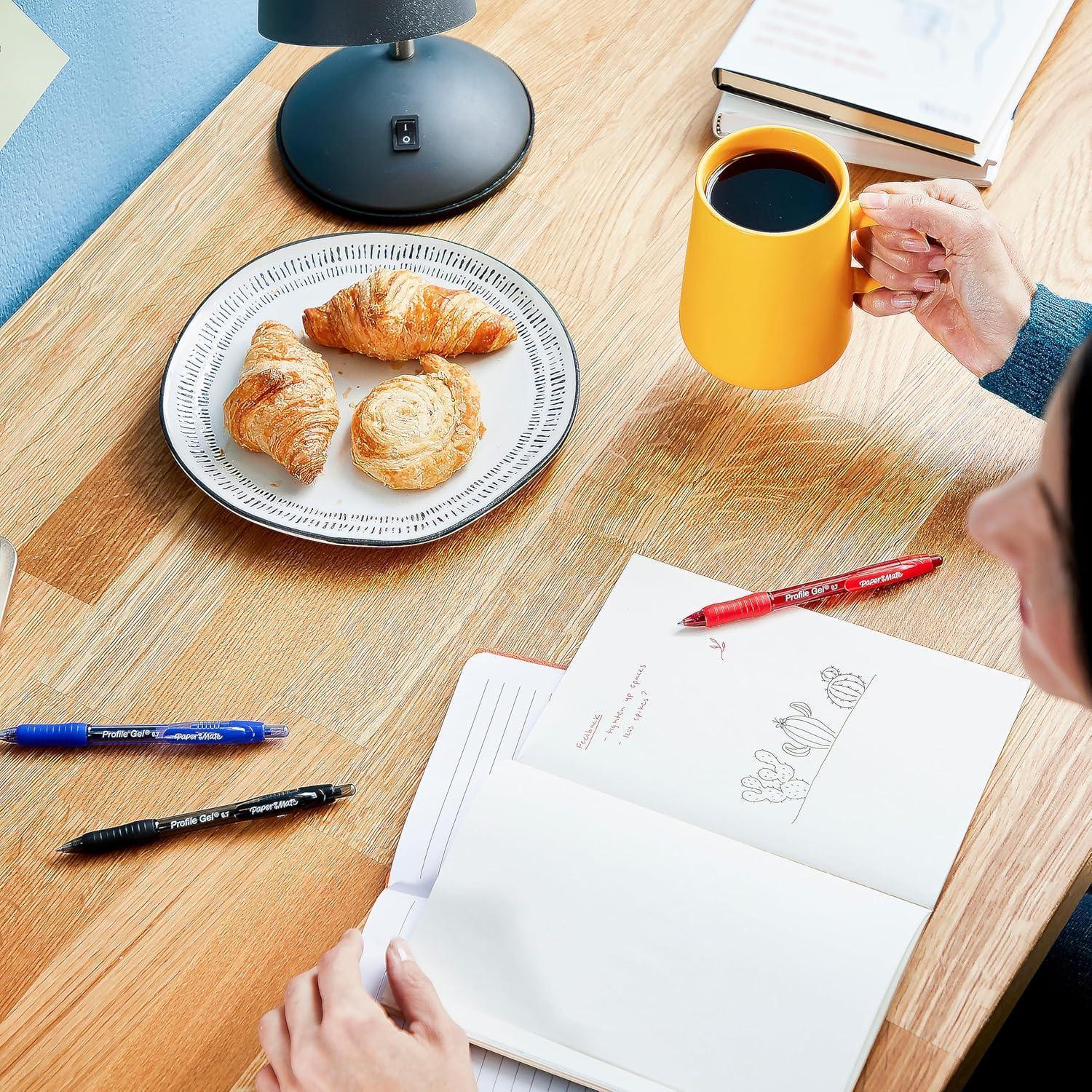 Paper Mate Profile Retractable Gel Pen 12 Count – Reliable Black Ink for Meetings, Lectures, and Conference Room Sessions