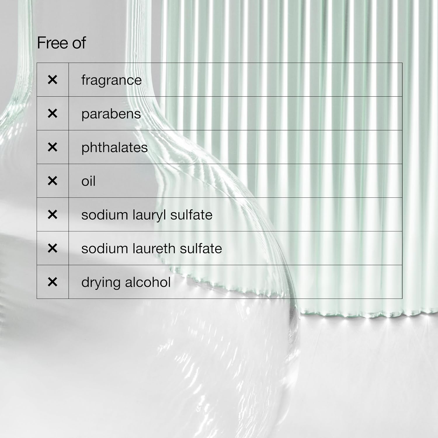 paraben-free and sulfate-free clean formulation