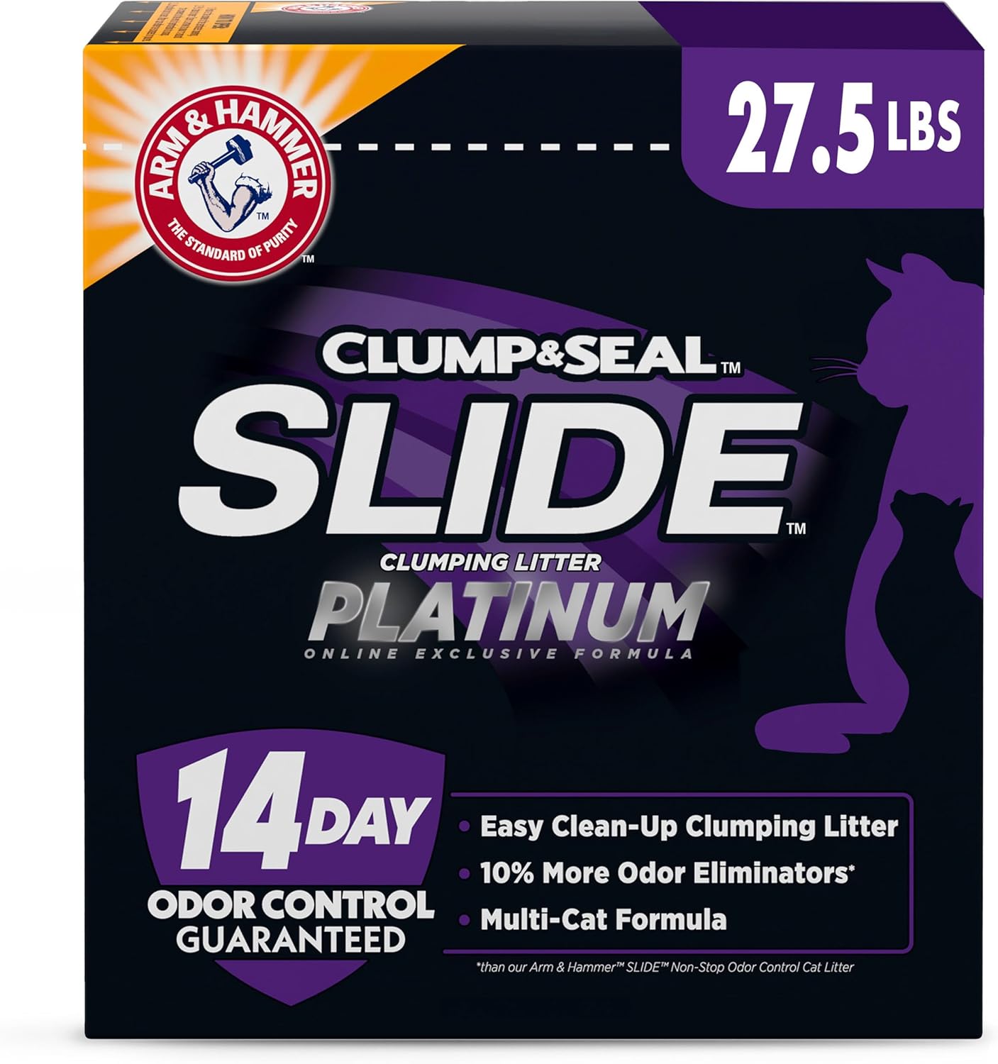 patented ez clean non-stick clumping formula that slides waste out of the pan