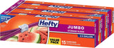 Hefty Slider Jumbo Storage Bags – Home Office & Craft Room Organizer for Bulk Supplies