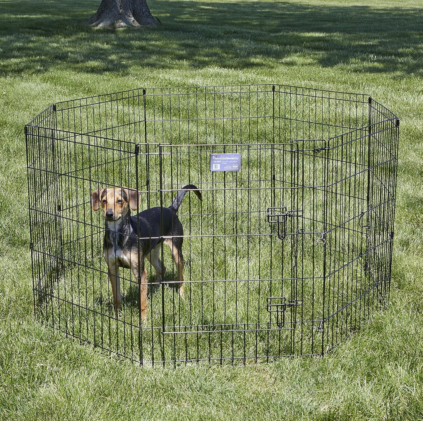 patented paw block safety technology paired with slide-bolt latch and thumb snaps to block escapes