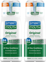 SmartMouth Original Zinc Activated Mouthwash - Alcohol-Free Fresh Mint Rinse for Mindful Evening Oral Care Ritual, 16 fl oz (2 Pack)