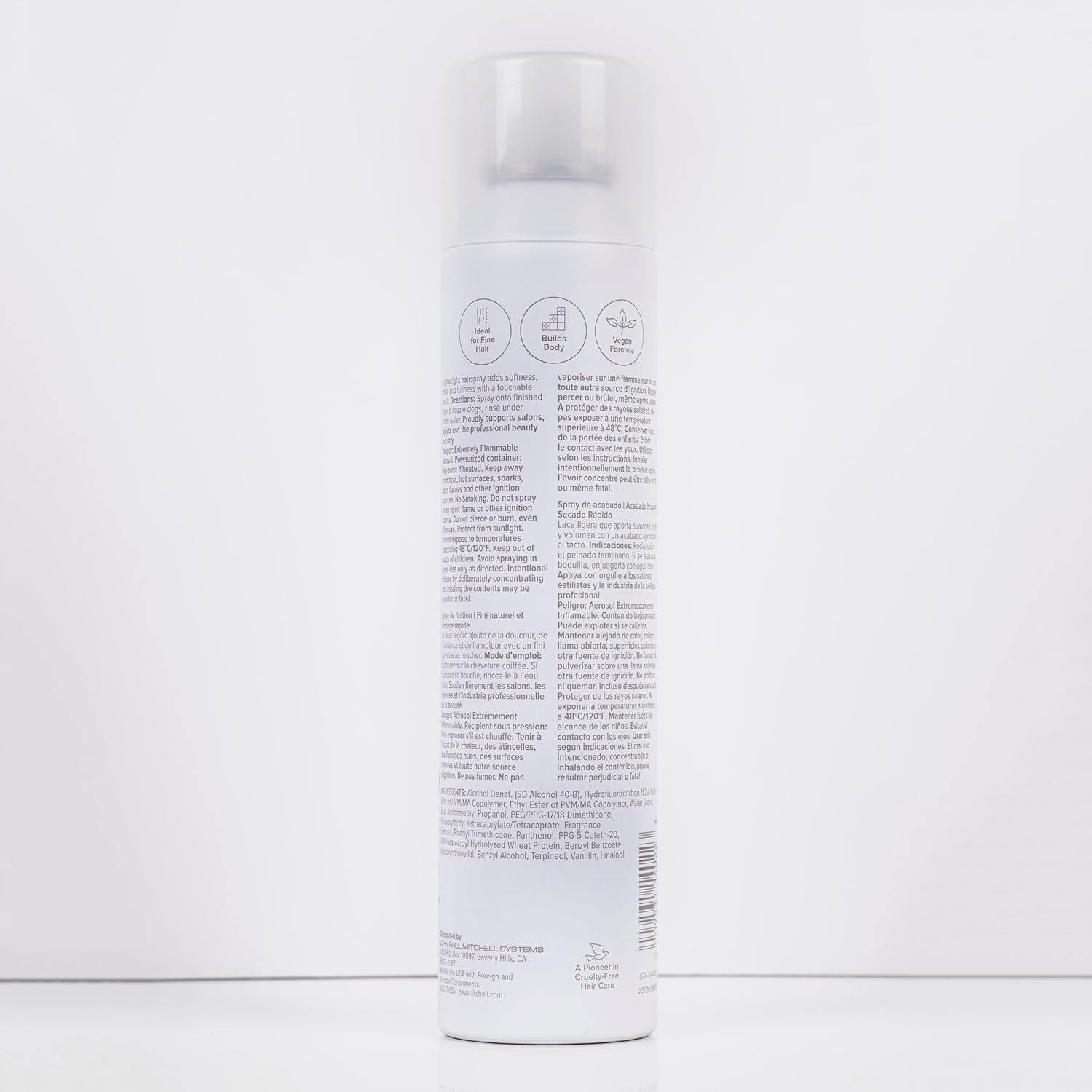 Paul Mitchell Super Clean Light Hairspray – Self-Care Vanity Staple for Fine Hair, Soft Hold with Calming Cucumber Melon Scent