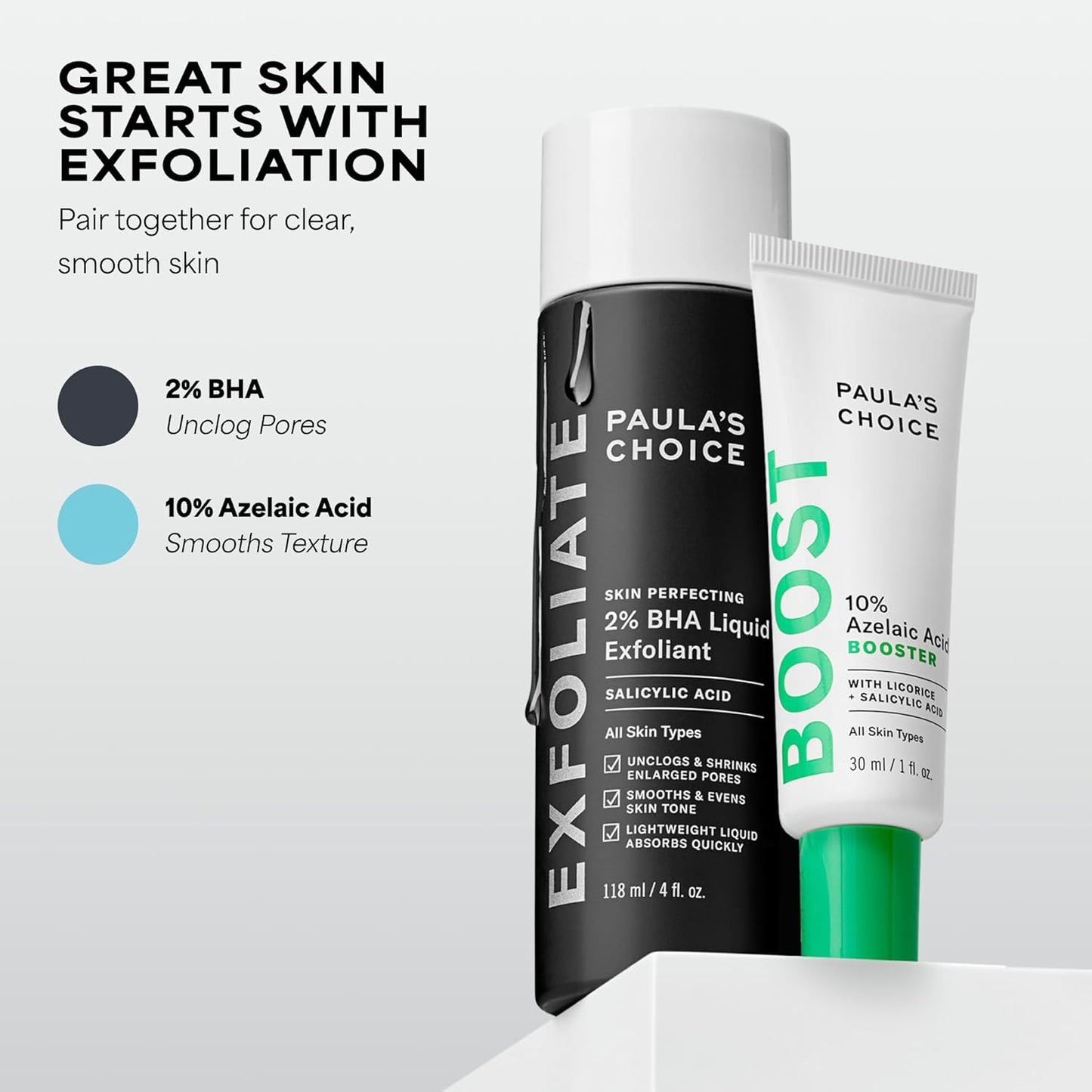 Paula's Choice BOOST 10% Azelaic Acid + Salicylic Acid Cream Gel Serum – Calming Nightly Blemish Ritual for Sensitive Skin