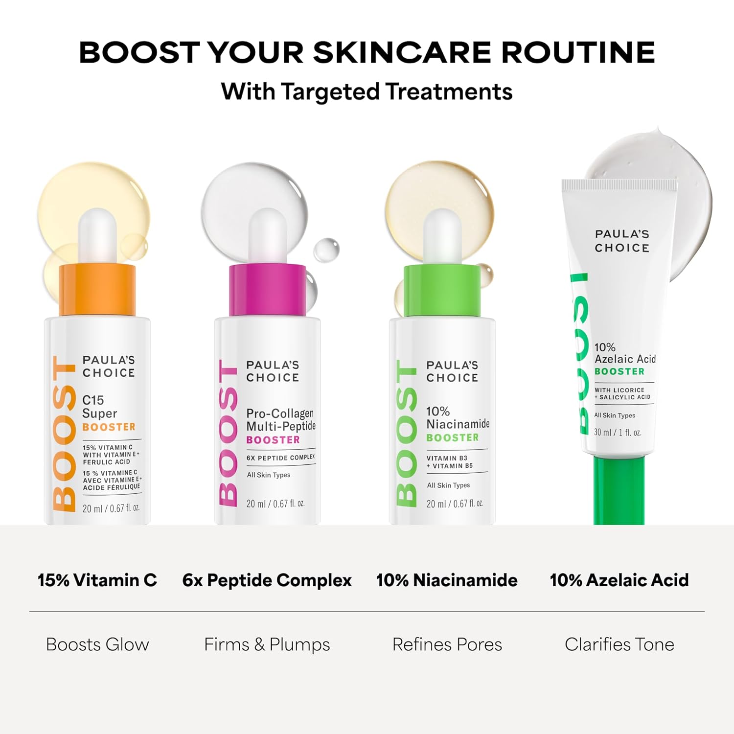 Paula's Choice BOOST 10% Azelaic Acid + Salicylic Acid Cream Gel Serum – Calming Nightly Blemish Ritual for Sensitive Skin