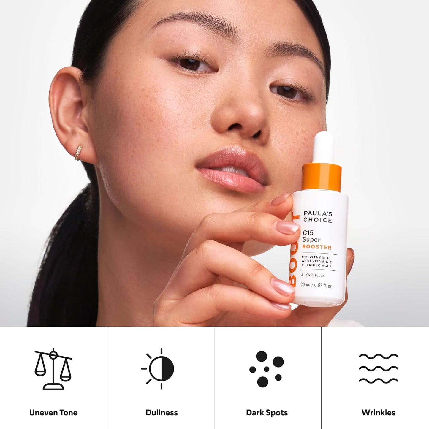 Paula's Choice BOOST C15 Super Booster 15% Vitamin C Serum – Premium Clinical Brightening Treatment for an Elevated Skincare Vanity