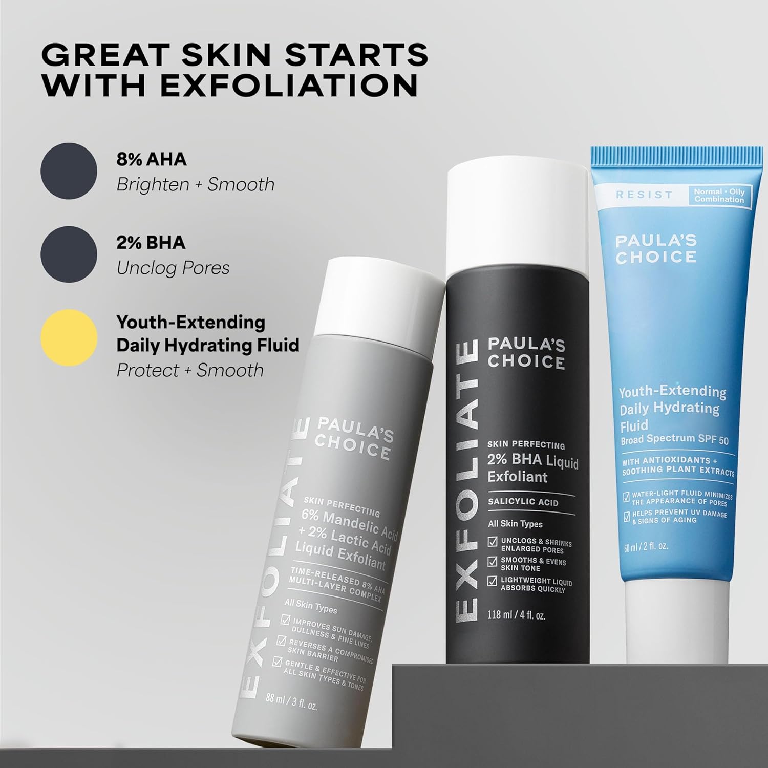Paula's Choice RESIST Daily Hydrating Fluid with SPF 50 – Morning Skincare Ritual with Antioxidant Protection