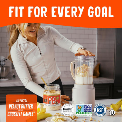 PBfit Classic Peanut Butter Powder – Macro-Friendly Pantry Staple for Home Gym and Meal Prep, 8g Plant Protein Per Serving