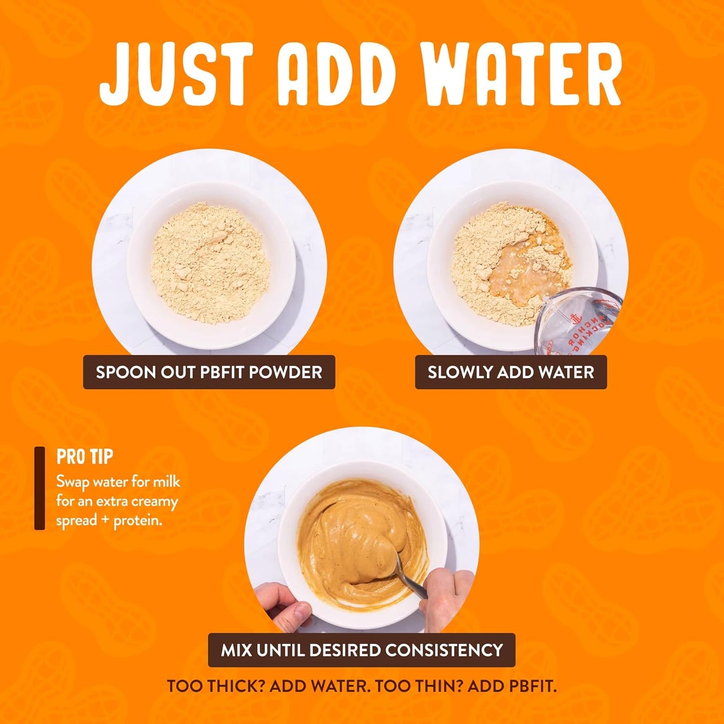 PBfit Classic Peanut Butter Powder – Macro-Friendly Pantry Staple for Home Gym and Meal Prep, 8g Plant Protein Per Serving