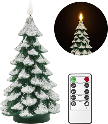 PChero Christmas LED Candle – Calming Bath Time & Wind-Down Ritual Light, Gentle Flicker with Auto-Off Timer