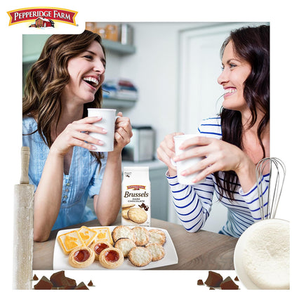 Pepperidge Farm Brussels Dark Chocolate Cookies – Romantic Valentine's Day Gift for Women, Sophisticated Valentine's Day Basket Addition