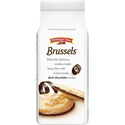 Pepperidge Farm Brussels Dark Chocolate Cookies – Romantic Valentine's Day Gift for Women, Sophisticated Valentine's Day Basket Addition