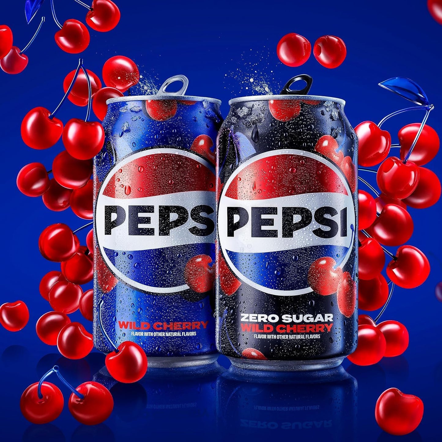 Pepsi Zero Sugar Wild Cherry Soda 12 fl oz 12 Pack – Zero Calorie Cola for Mindful Snacking at the Work Desk