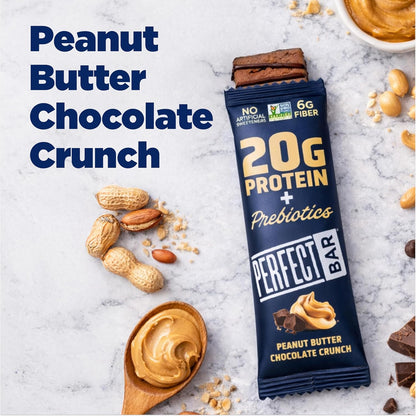 Perfect Bar Chocolate Peanut Butter Protein Bar – Office Desk Drawer Snack for Focused Professionals, 20g Sustained Protein