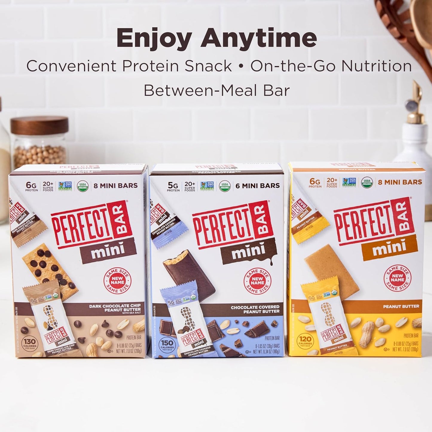 Perfect Bar Mini Dark Chocolate Chip Peanut Butter – Trail-Proven Snack for Hiking Backpack Lunch Pocket, Refrigerated 1-Week Freshness