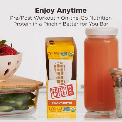 Perfect Bar Protein Bar – Focus Snack for Home Office and Corporate Desk Drawer, 17g Protein
