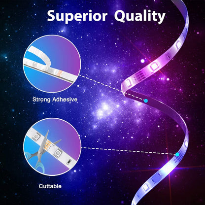 PHOPOLLO Music Sync LED Strip Lights – Girls Room Color Changing Decor with Timer Remote