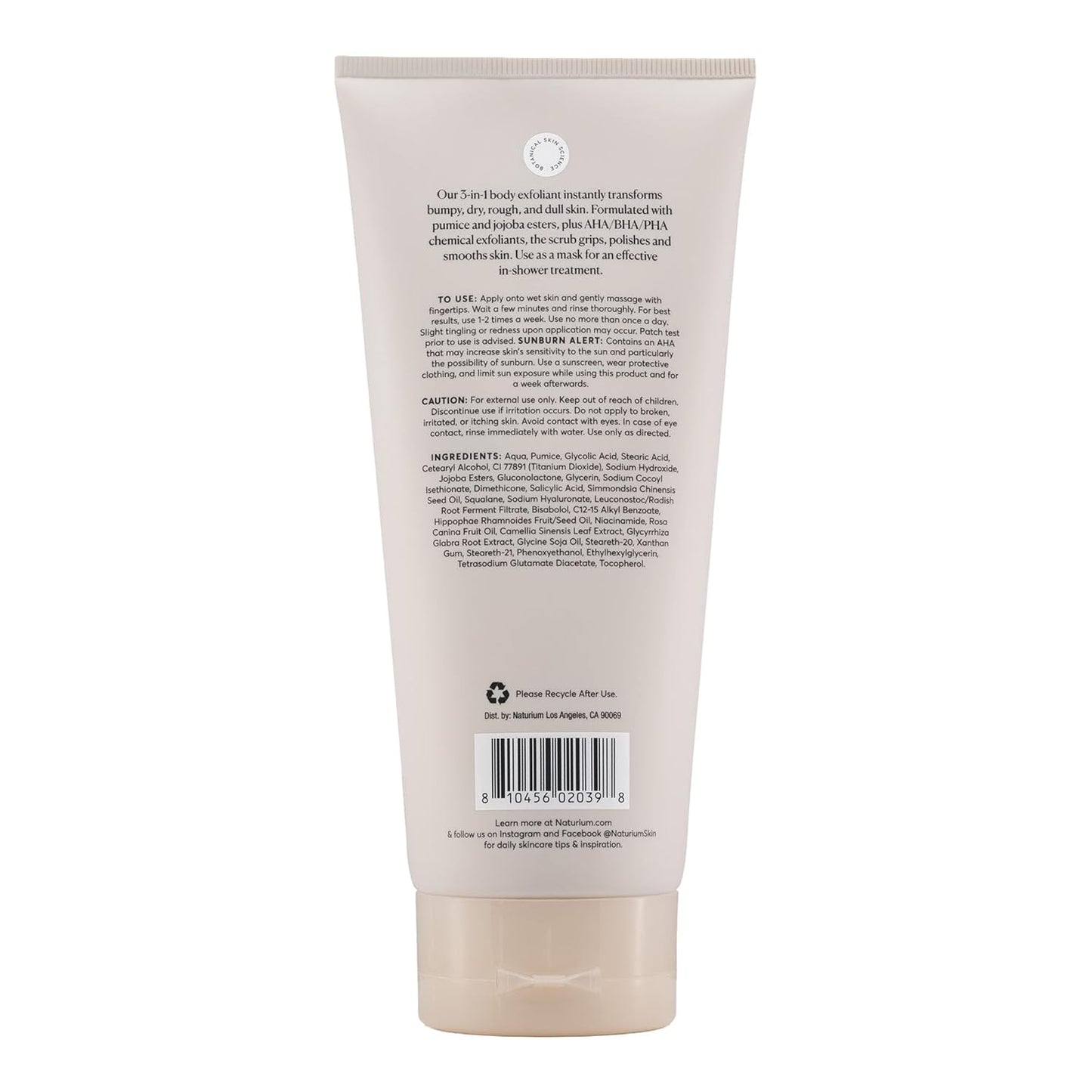 physical exfoliants: pumice and jojoba esters for grip and polish