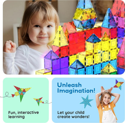 PicassoTiles Clear 3D Magnetic Building Set – Engaging Educational Toy for After-School Study and Quiet Time