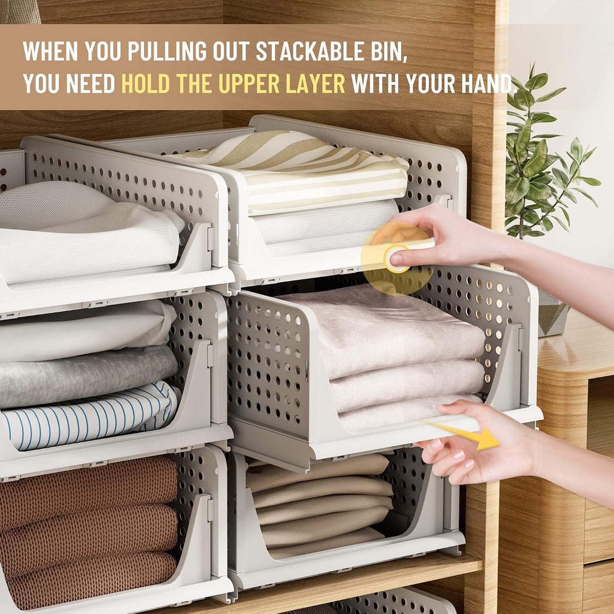 Pinkpum Slide-Rail Closet Bins – Easy-Reach Toy Organizer for Toddler and Kids' Rooms