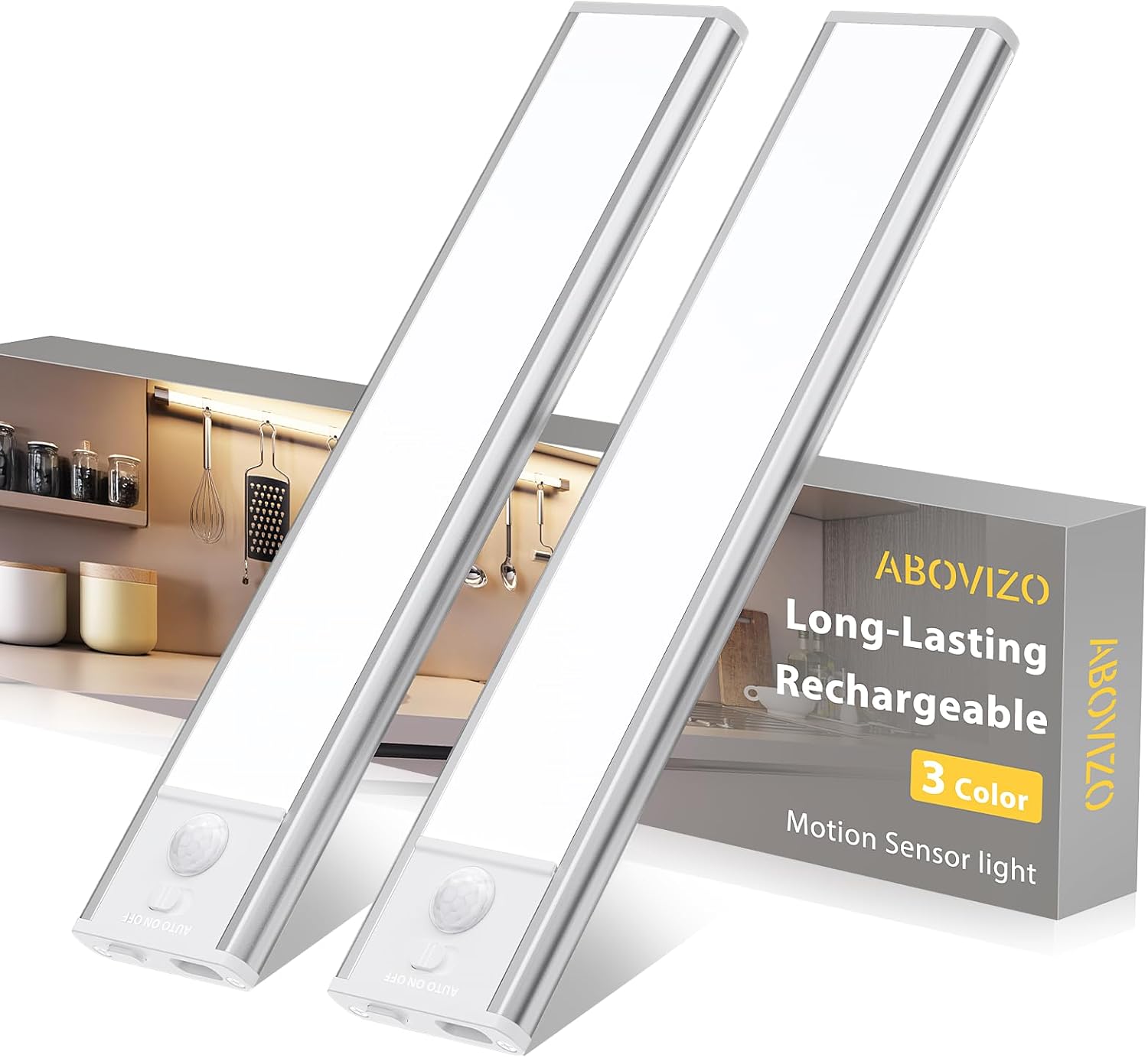 pir motion sensor with 10ft/120° detection range and 25-second auto-off in low-light