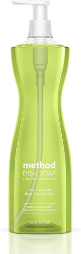 Method Lime + Sea Salt Dish Soap – Kitchen Counter Decor Accent for Trendy Open-Plan Homes