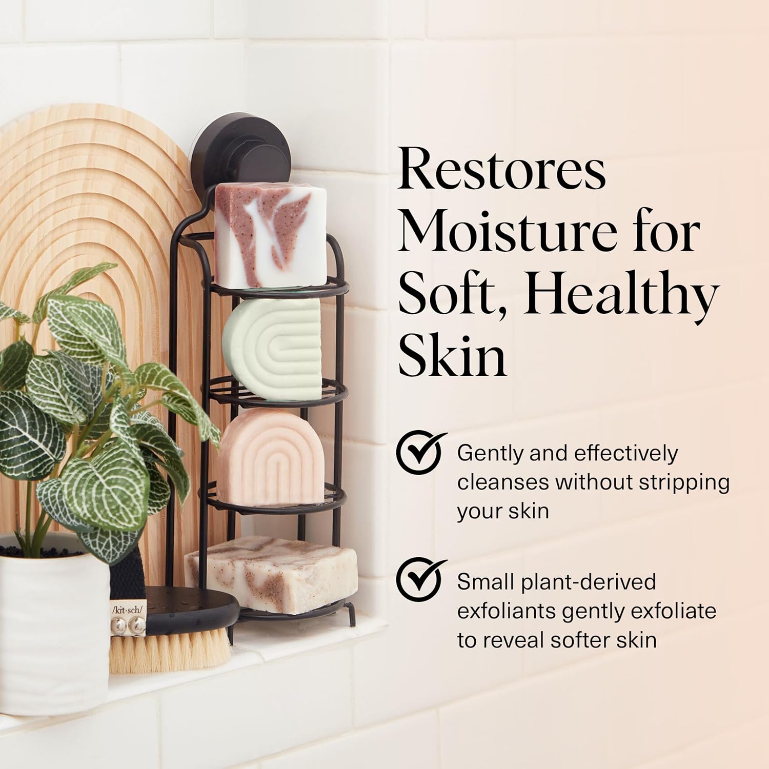 plant-based exfoliant buffs away dull surface buildup