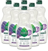 Seventh Generation Dish Liquid Free & Clear – Plant-Based Dish Soap for Sensitive Skin Wellness Routine, Fragrance-Free 6-Pack