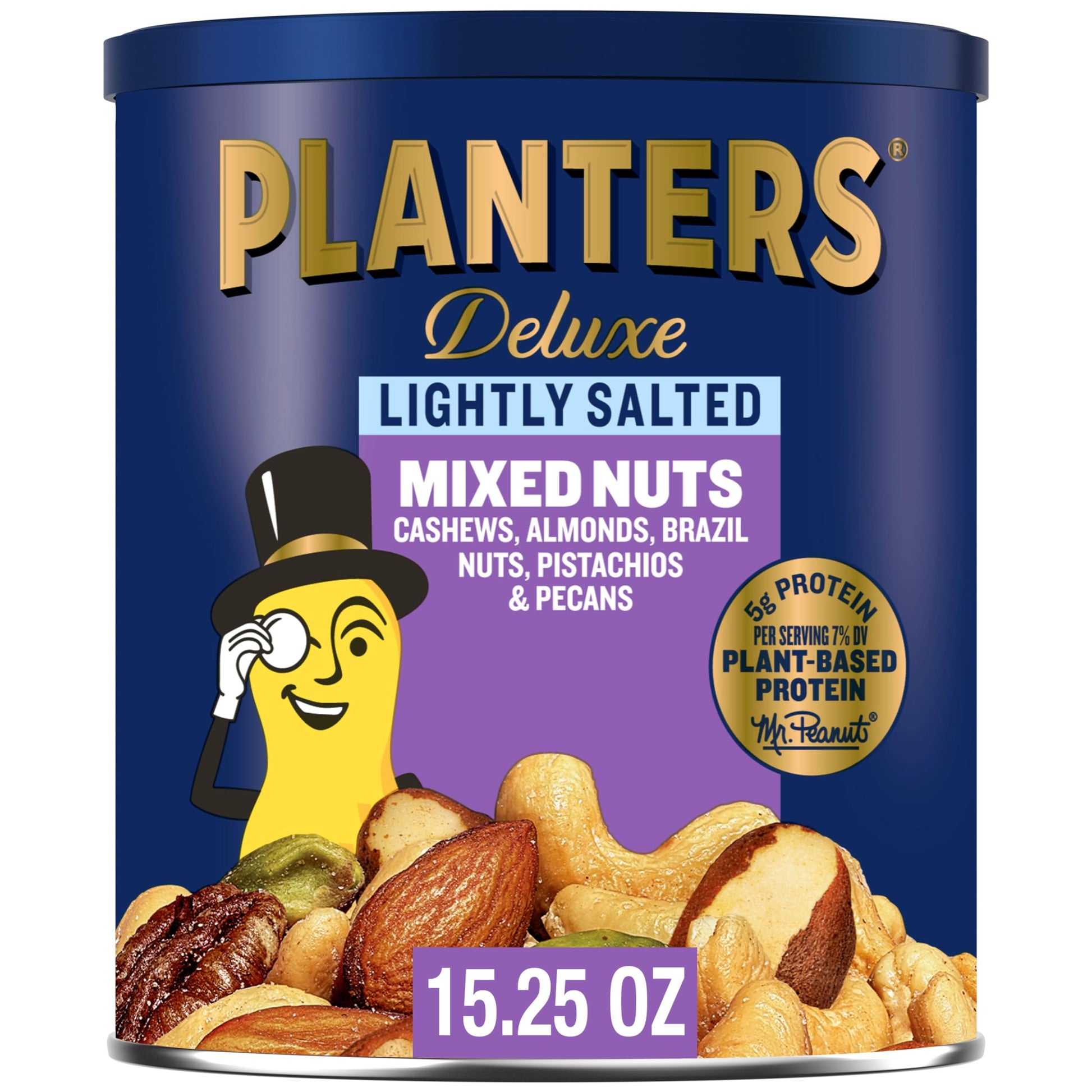 PLANTERS Five-Nut Kosher Snack Tin – Thoughtful Housewarming Gift for Friends Who Love Premium Pantry Staples