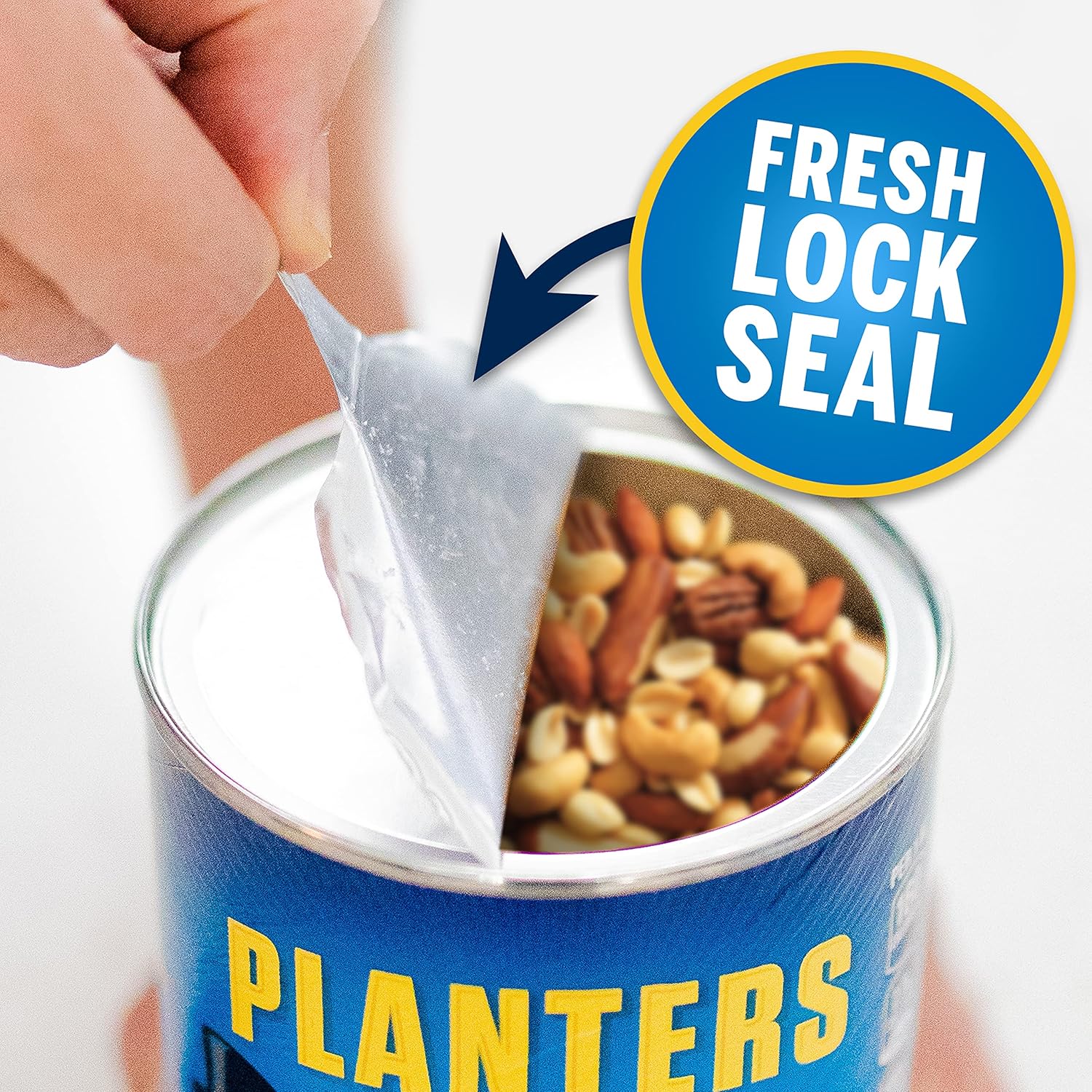 PLANTERS Lightly Salted Mixed Nuts Canister – Lower-Sodium Pantry Snack for Heart-Conscious Home Kitchens