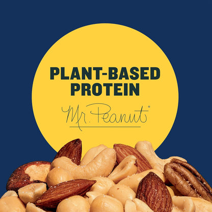 PLANTERS Lightly Salted Mixed Nuts Canister – Lower-Sodium Pantry Snack for Heart-Conscious Home Kitchens