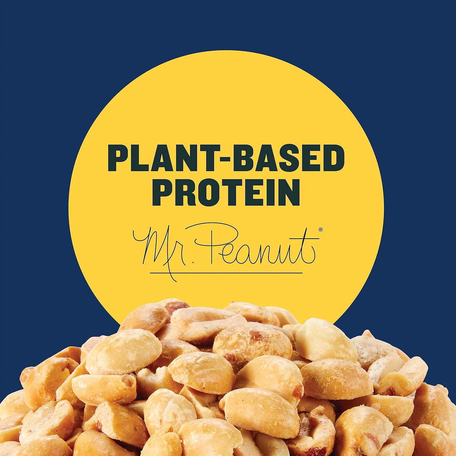 Planters Salted Peanuts (56 oz Canister) – Family Pantry Snack for Lunchboxes and After-School Munching