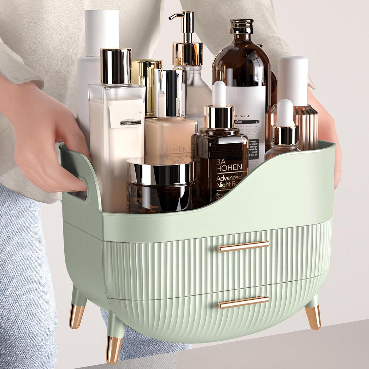 plastic body with clear acrylic finish for an aesthetic display look